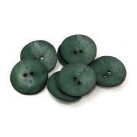 Dill Extra Large Round Resin Buttons Bottle Green