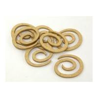 Dill Swirl Plastic Knitwear Fasteners 50mm Beige