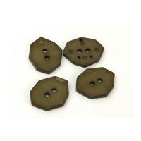 Dill Large Glossy Irregular Shape Buttons 50mm Brown