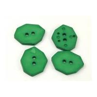 dill large glossy irregular shape buttons 50mm green