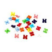 dill alphabet letter number buttons 10mm assorted colours letter h