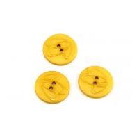 dill round embossed swirl buttons 20mm yellow