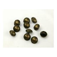 Dill Metal Domed Military Buttons Dull Gold