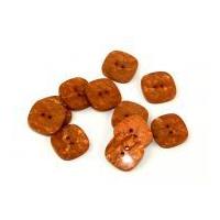 Dill Marble Finish Square Buttons 25mm Tan Brown