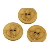 Dill Round Embossed Swirl Buttons 32mm Beige