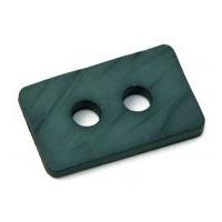 Dill Large Textured Rectangle Buttons 40mm Teal