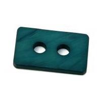 Dill Large Textured Rectangle Buttons 55mm Deep Jade