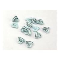 Dill Sewing Thimble Shape Buttons 15mm Blue