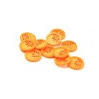 Dill Round Retro Buttons 20mm Light Orange