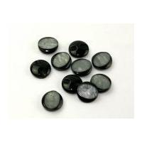 dill oval marble buttons 20mm blackgrey