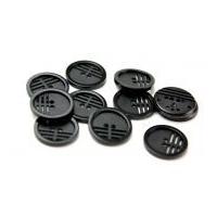 Dill Round Retro Buttons 25mm Black