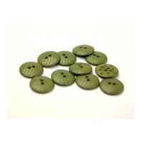 Dill Round Snakeskin Texture Buttons Khaki