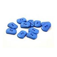 Dill Rectangular Carved Buttons Cornflower Blue
