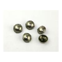 Dill Metal Domed Military Buttons Dull Silver