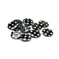 dill round spotty buttons 25mm blackmulti