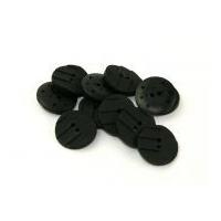 dill round textured buttons 28mm black