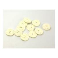 Dill Round Textured Buttons 28mm Cream