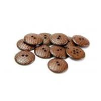 Dill Round Snakeskin Texture Buttons Brown