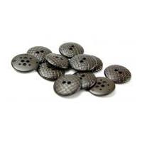 Dill Round Snakeskin Texture Buttons Dark Brown