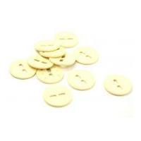 Dill Round Large Holed Matte Buttons 28mm Cream