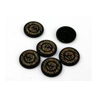 Dill Wood Effect Textured Buttons 34mm Black, Brown