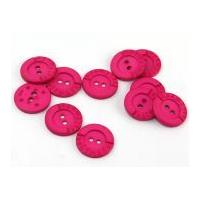 dill round selfmade buttons cerise pink