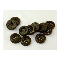 Dill Round Chunky Coat Buttons 34mm Brown