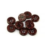 Dill Round Chunky Coat Buttons 34mm Wine