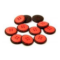 Dill Round Two Toned Buttons Red