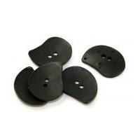 dill extra large shaped resin buttons black