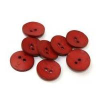 Dill Extra Large Round Resin Buttons Deep Red