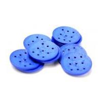 Dill Extra Large Round 9 Hole Resin Buttons Royal Blue