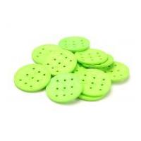 Dill Extra Large Round 9 Hole Resin Buttons Lime Green