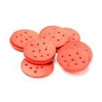 Dill Extra Large Round 9 Hole Resin Buttons Red
