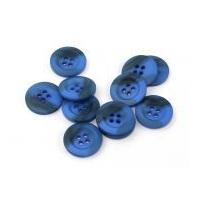 Dill Round Marble Effect Buttons Blue