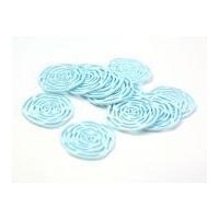 Dill Delicate Linear Rose Buttons 40mm Pale Blue