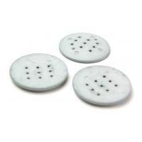 Dill Extra Large Round 9 Hole Resin Buttons Light Grey