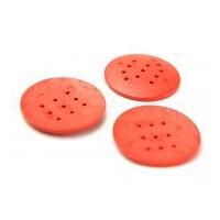 Dill Extra Large Round 9 Hole Resin Buttons Red