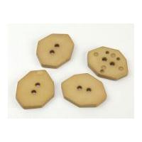 Dill Large Glossy Irregular Shape Buttons 50mm Beige