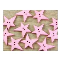 dill irregular star shape 2 hole plastic buttons baby pink