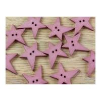 dill irregular star shape 2 hole plastic buttons dusky pink