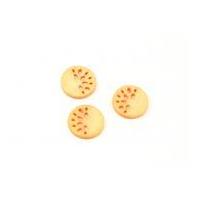 dill round cut out starburst buttons 18mm peach