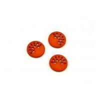 dill round cut out starburst buttons 18mm ginger