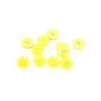 Dill Pearlised Two Step Round Buttons 15mm Lemon Yellow