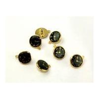 Dill Pocket Watch Shape Buttons Black, Gold