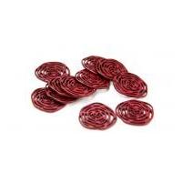 Dill Delicate Linear Rose Buttons 28mm Wine