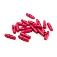 Dill Plastic Toggle Buttons 25mm Deep Pink