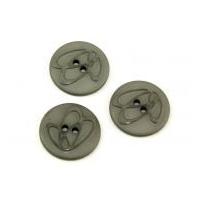 dill round embossed swirl buttons 25mm grey