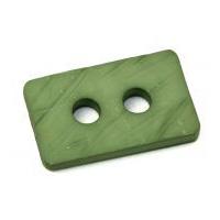 Dill Large Textured Rectangle Buttons 40mm Leaf Green