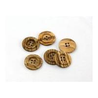 Dill Natural Beech Wood Buttons 25mm Brown